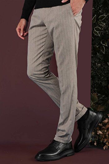 Efor P 1134 Slim Fit Bej Spor Pantolon