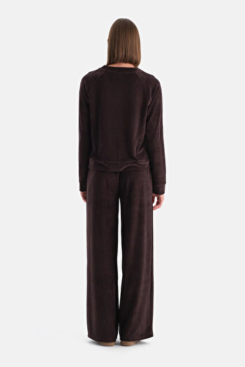Eros Dark Brown Velvet Trousers