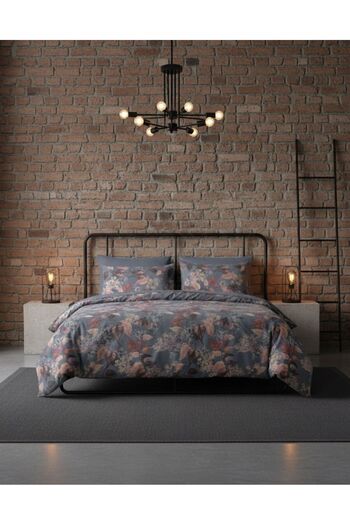 Kristal Crown Crystal Arlo Anthracite Double Terry Cotton Duvet Cover Set