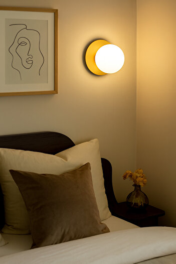 VENON Chiaro Forte Sconce Wall Lamp Glop White Glass Metal Body Modern Sconce Wall Light