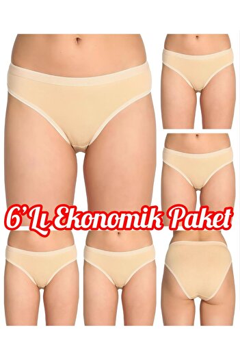 Özten Pack of 6 Luxury Lycra Non-Marking Bikini Panties Ozt6202