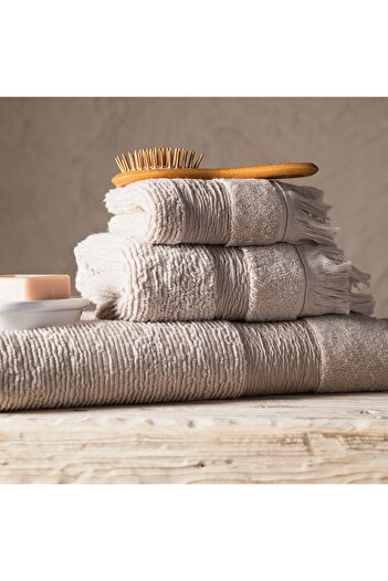 Mudo Concept Borla Beige Bath Towel 90X150