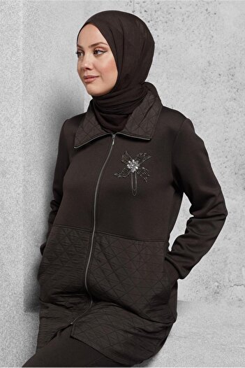 Alvina Quilted Trousers Tracksuit Suit 45036