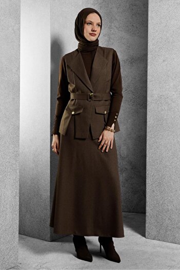 Alvina 45176 Model Belted Skirt Set