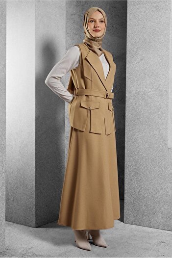 Alvina 45176 Model Belted Skirt Set