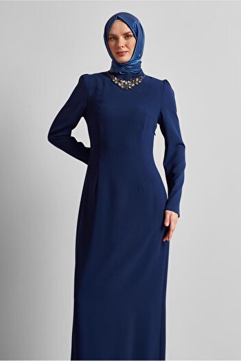 Alvina Stone Detailed Dress 45355