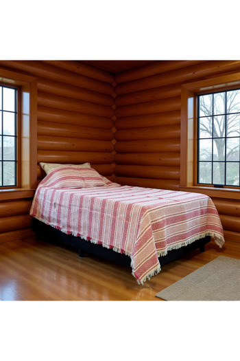 Cottonest Single Bedspread with Fringes