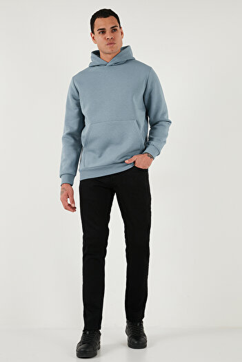 Buratti Regular Fit Kapüşonlu Kanguru Cepli İçi Tüylü Yumuşak Şardonlu Sweat Erkek SWEAT 5905281
