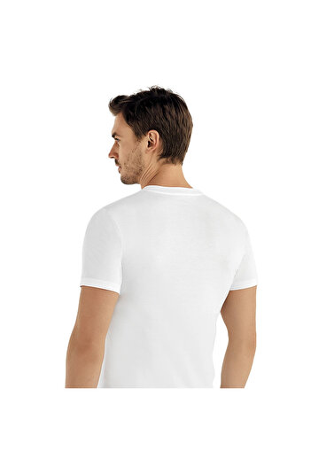 Şahinler E003 - 6 Pack White Men's Undershirt Xxxl, 100% Cotton, O-Neck