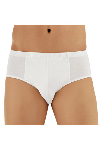 Şahinler E009 6 Pack Men's 100% Cotton White Slip Panties