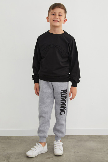 Fulla Moda 3 Thread Running Printed Boys' Jogger Sweatpants