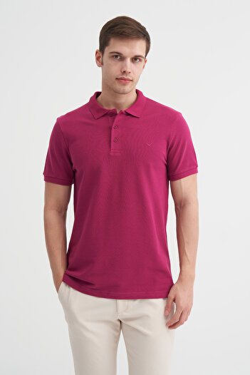 Cazador Tricou din bumbac simplu piqué slim cu gât polo