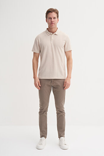 Cazador Μπλουζάκι Polo Neck Slim Fit με υφή