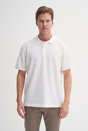 Cazador Μπλουζάκι με υφή με πλεκτή γραμμή Polo Neck Regular Fit