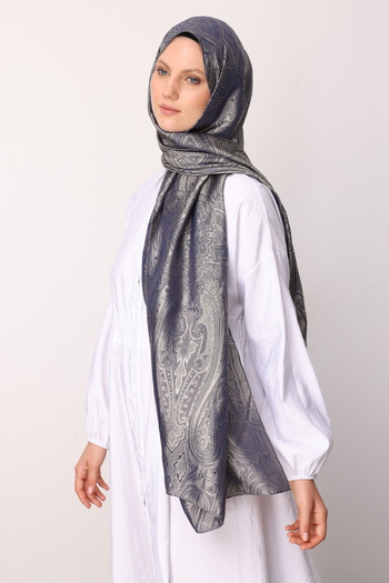 Mooncorn Liva Desen Shine Line Шаль, Синій-Бежевий