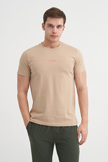 Cazador Βαμβακερό μπλουζάκι με λαιμόκοψη Slim Fit