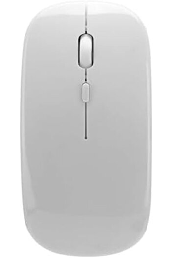 Glassology Dual-mode Wireless Mouse Bt 5.0 & 2.4g, Silent Clicks, 3 Dpi Settings, Universal Compatibility White