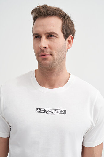 Cazador Ανδρικό T-Shirt Ecru 4187