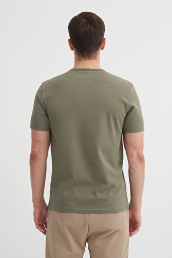 Cazador Πλεκτό μπλουζάκι Crew Neck Slim Fit Plain Lycra