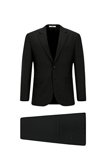 Kiğılı Striped Polyester/Viscose Suit