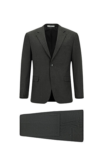 Kiğılı Striped Polyester/Viscose Suit