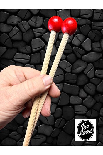 Flea Market Wooden Drumsticks, Wooden Rhythm Sticks (10 Pairs, 20 Pieces)