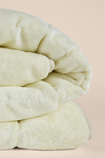 Penelope Double Sided Welsoft Quilt Cream 195X215 cm - Velour Series