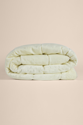 Penelope Single Double-Sided Welsoft Quilt Cream 155X215 cm - Velour Series