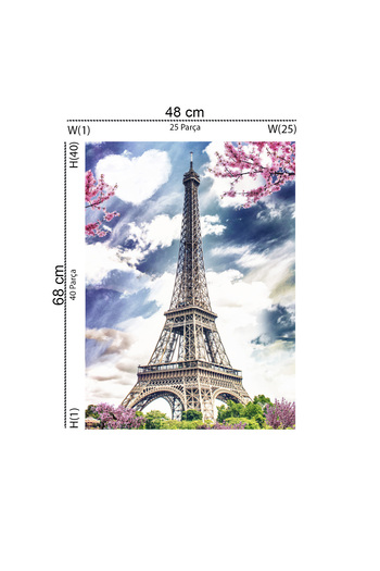 Blue Focus 1000 Parça Puzzle - Eyfel Kulesi (EİFFEL TOWER)