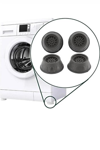 Single Washing machine refrigerator appliance white goods vibration preventer riser stand footrest 4 pieces