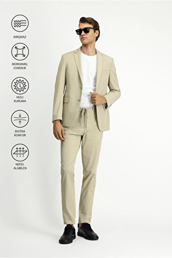 Kiğılı Techno-Line Super Slim Fit Extra Tight-Fitting Lycra Suit with Elastic Waistband and Drawstring Bag