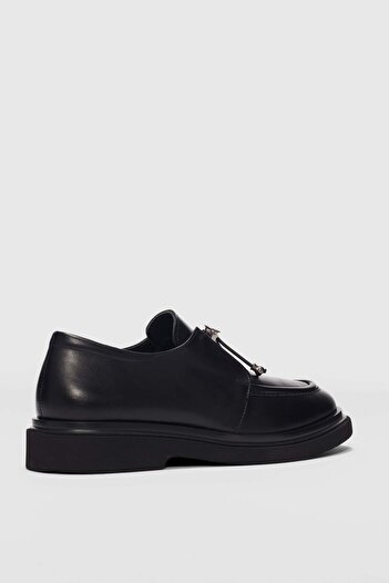 selinshoes Helora Справжня шкіра Регульовані аксесуари та шнурівки Деталі Жіноче взуття - ЧОРНИЙ