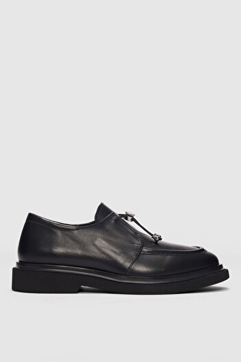 selinshoes Helora Справжня шкіра Регульовані аксесуари та шнурівки Деталі Жіноче взуття - ЧОРНИЙ