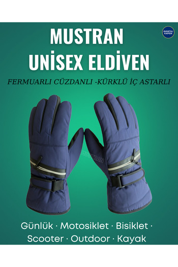 Mustran Arctic Shield Series Waterproof Fur Winter Gloves with Zippered Hidden Pocket Wallet – Unisex