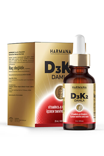 HARMANA Vitamin D3 K2 Drops Containing Vitamin D and K 20 ml