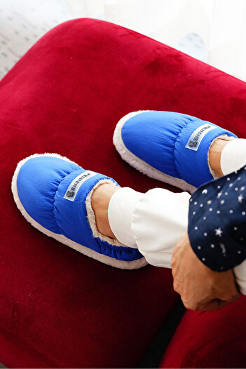 Peluche PANTOF DE CASĂ SAKS BLUE DE FEMEI