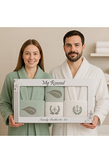 Fiesta Women's Men's Family Bathrobe Set 100% Cotton