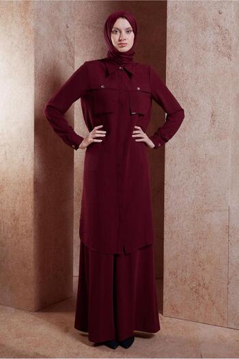 Alvina 44464 Model Linen Textured Pants Set