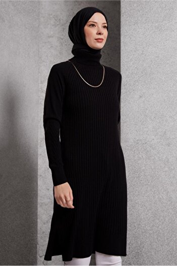 Alvina Ankle Collar Knitting Tunic 44930