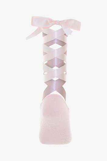 Penti White Non-Slip Sole Ballerina Pilates & Yoga Socks with Ribbon Detail