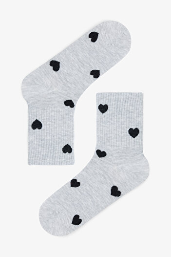 Penti 5 Pairs of Cotton Heart Patterned Tennis Socks