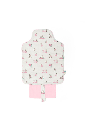 DEUX LAPINS Practical Foldable Changing Mat - 100% Cotton Bébé Lapin Rose