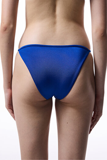 Penti Lapis Minimal Cut Blue Bikini Bottom