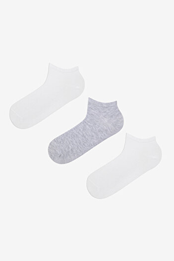 Penti Men's Super Gray - White 3-Piece Booties