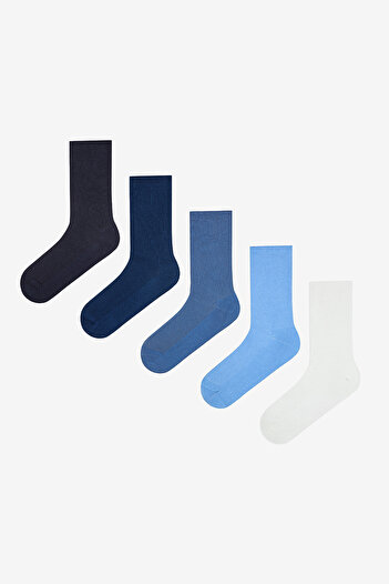 Penti Basic Rib 5-Piece Blue Multicolored Socks
