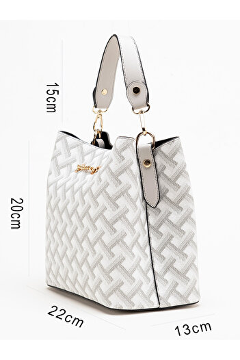 Karaca Printed Leather Handbag