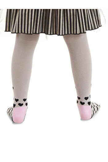 Denokids Unicorn Gray Pink Girls Pantyhose