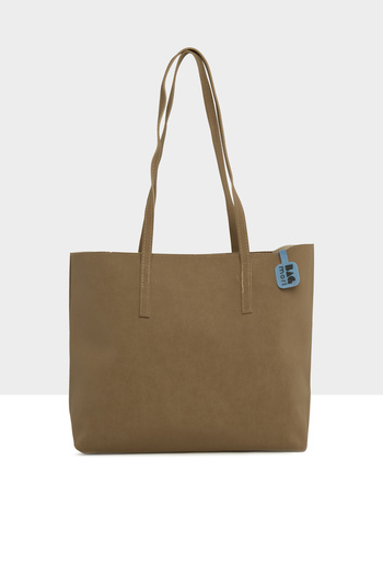 Bagmori Mink Women's Thin Strap Zippered Nubuck Tote Bag M000008656