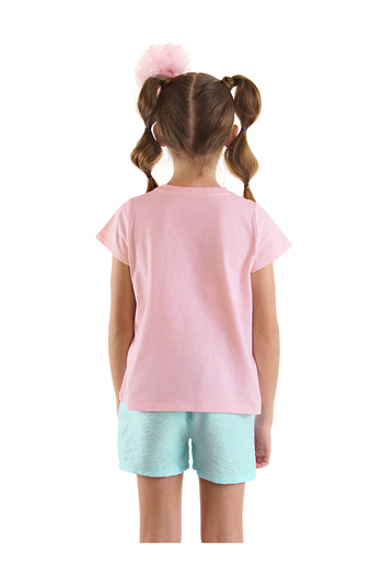 MSHB&G Sommer-Set aus T-Shirt und Rüschenshorts für Mädchen - Meerjungfrau