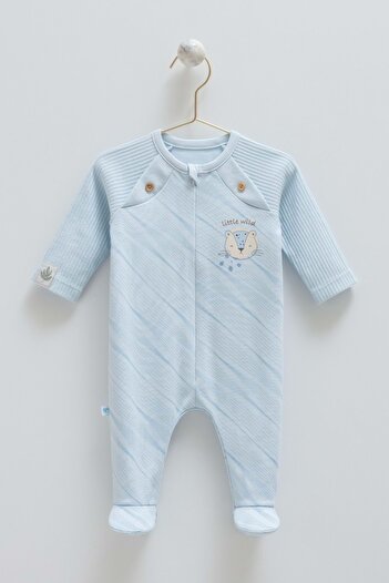 DIGERUI Good Baby Front Zippered Jumpsuit Blue